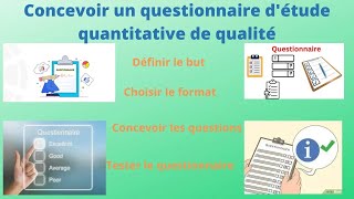 Guide Pratique  Concevoir un Questionnaire Quantitatif Efficace [upl. by Godric923]