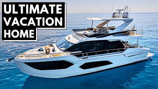 €1420000 ABSOLUTE 60 FLY Power Motor Yacht Tour Liveaboard Luxury Coastal Cruiser [upl. by Ninette]