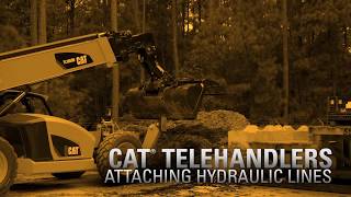 Cat® Telehandler Attaching Hydraulic Lines [upl. by Madaih]