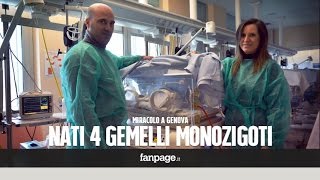 Miracolo a Genova nati 4 gemelli monozigoti [upl. by Naujed]