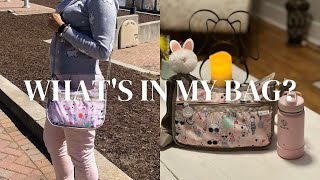 Whats in my spring bag Lesportsac Classic Hobo 🐰💖🐇🌸 [upl. by Denby]