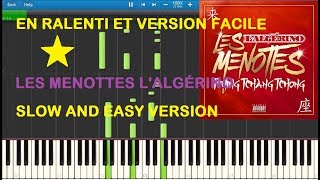 LAlgérino  Les Menottes Piano cover  Tuto Synthesia [upl. by Ahseinod312]