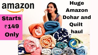 Amazon comforters haul  blankets dohar duvet quilt haul comforters starting from 149 your pal [upl. by Ellswerth461]