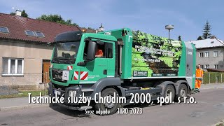 TS Chrudim  Svoz domovního odpadu  Chrudim  jaro 2023 [upl. by Aeirdna]