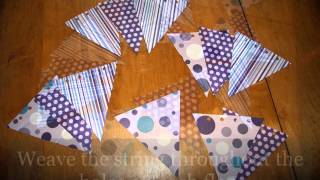 DIY How to make an EASY Paper Pennant Banner FREE PATTERNS hipknitizedcom [upl. by Enamrahc]