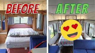 Caravan Renovation On A Budget Satisfying DIY Project [upl. by Azenav359]