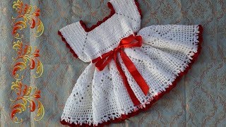 Increible y hermoso vestido bebe a crochet ganchillo tutorial paso a paso [upl. by Pedro951]