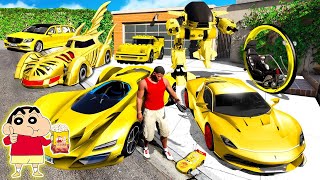 Franklin amp Shinchan Stealing Luxury Gold Batman Car In GTA5 Shinchan Became Riches Persian HINDI [upl. by Jonna140]