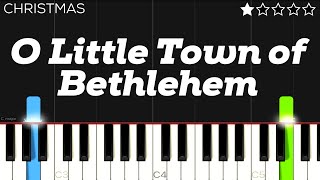 Christmas  O Little Town Of Bethlehem  EASY Piano Tutorial [upl. by Sheley]