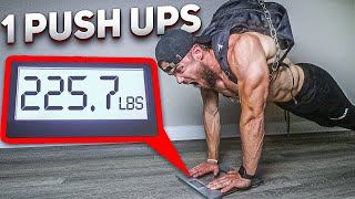 1 PUSH UP  225 LBS CRAZY IDEA [upl. by Alhsa]