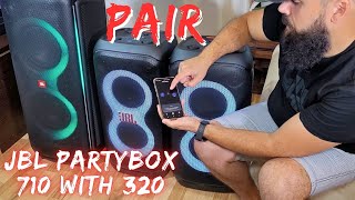 Can you pair JBL Partybox 320 with JBL Partybox 710 via TWS or Auracast [upl. by Aihtiekal]