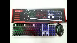 JEDEL GK100B Gaming Keyboard  MOUSE COMBO With LED RGB BACKLIGHT [upl. by Eidur]