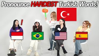 People Try To Pronounce The HARDEST Words In TURKISH l Indonesia USA Brazil Spain Turkey [upl. by Toffic778]