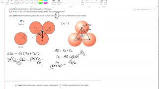 Deriving CationAnion ratio for Coordination numbers 36 and 8 [upl. by Rora302]