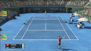 Roger Federer VS Alexander Zverev  2nd Round Brisbane  Tennis Elbow 4  Master 5  Gameplay [upl. by Amias]