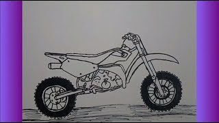 CARA MENGGAMBAR MOTOR TRAIL  HOW TO DRAW TRAIL MOTORCYCLE [upl. by Nicko]