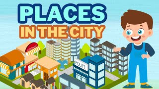 Parts of the city  Places in town  Learn English Vocabulary for Kids [upl. by Iz]