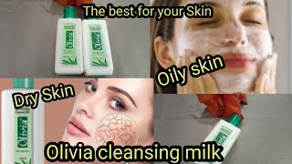 Olivia cleansing milk Review Two in One Olivia Lation for all skin types Nargis Imran [upl. by Aicirtam148]