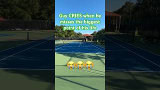 Guy CRIES when he misses the biggest point in this tennis match 🤦‍♂️😭🥹 tennis funny shorts [upl. by Illehs]