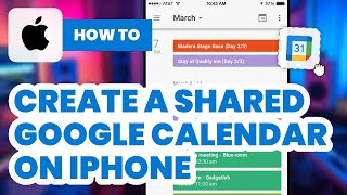 How to Create a Shared Google Calendar on iPhone 2024  Easy Guide [upl. by Atsok]