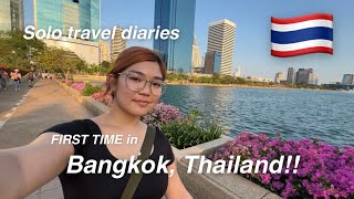 BANGKOK THAILAND SOLO TRAVEL VLOG pt1  First impressions exploring the city SE Asia 10 [upl. by Krys]