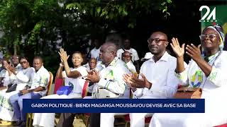 GABON POLITIQUE BIENDI MAGANGA MOUSSAVOU DEVISE AVEC SA BASE [upl. by Clarence808]