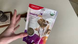 SmartyKat Organic Catnip for Cats amp Kittens Resealable Pouch Review [upl. by Armillas733]