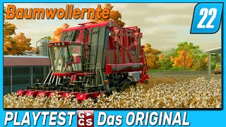 BAUMWOLLE ERNTEN im Test 🚜 LS22 PlayTest s1e72 [upl. by Nylessoj]