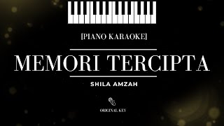 MEMORI TERCIPTA Piano Karaoke  Short Version in Original key [upl. by Najtsirk]