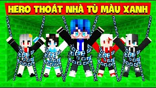 PHONG CẬN VÀ HERO TEAM THỬ THÁCH 24 GIỜ THOÁT KHỎI NHÀ TÙ MÀU XANH TRONG MINECRAFT [upl. by Andri819]