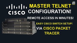 How to Configure Telnet on Cisco Switch  StepbyStep Packet Tracer Tutorial [upl. by Ecneralc]