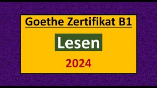 Goethe Zertifikat B1 Lesen Modelltest mit Antworten am Ende  Vid  202 [upl. by Adnilab419]