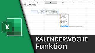 Excel Kalenderwoche Funktion  KALENDERWOCHE ✅ Tutorial [upl. by Blasien]