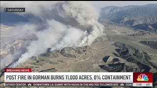 Post Fire in Gorman burns 11000 acres [upl. by Birgit392]