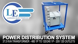 Power Distribution System  375 kVA transformer  480 1P to 120240 1P  20X 120 Outlets [upl. by Seibold]