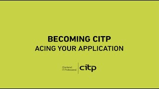 Applying for Chartered IT Professional CITP status [upl. by Jemie]