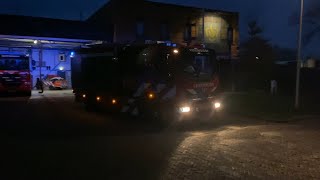 4K Brandweer met spoed naar schoorsteen brand in Sibculo [upl. by Nicolea39]