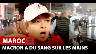 Manifestation au Maroc  Macron a du sang sur les mains [upl. by Peer]