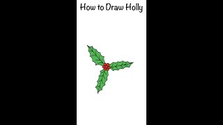 🔴 How to Draw Holly Flower Plants for Beginners Easy Step by Step Drawing Plant Berries Leaves 🔴 [upl. by Pirozzo]