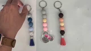 How to make A beaded keychain￼ [upl. by Norvun]