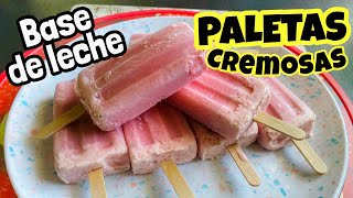 COMO HACER PALETAS DE LECHE BIEN CREMOSAS DE FRUTAS O CHOCOLATE IDEAL PARA NEGOCIO [upl. by Sulamith55]