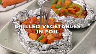 Grilled Vegetables in Foil [upl. by Ahseekat903]