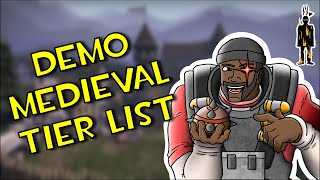 TF2 Demoman Medieval Mode Tier List [upl. by Llertnac725]