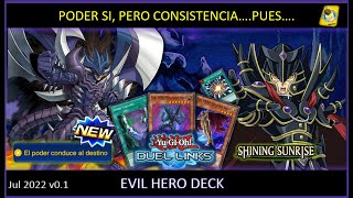 Evil Hero Deck  Post Skill Shining Sunrise YuGiOh Duel Links [upl. by Eamon915]