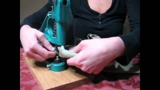 Setting Grommets With Hand Press Machine Creating Drawstring Tote Bags DIY [upl. by Assirak687]