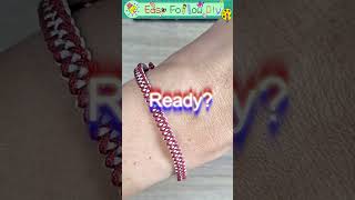 How to make a Macrame TwoColor Braid Friendship Bracelet  TwoWays to Wear bracelets [upl. by Catima]