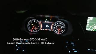 2019 Genesis G70 33T AWD Launch Control with Jun BL GT Exhaust Interior Sound [upl. by Noevad685]