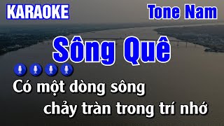 Sông Quê Karaoke Tone Nam  Karaoke AK [upl. by Pelligrini]