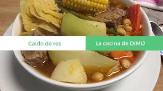 Caldo de Res con Vegetales o Verduras [upl. by Dustie988]