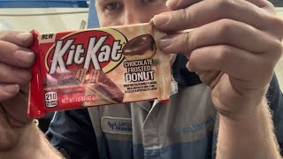 Kit Kat Chocolate Frosted Doughnut ￼REVIEW [upl. by Lleinnad]